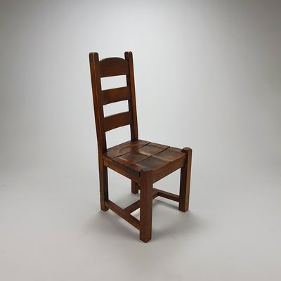 Brutalist Oak Dining Chairs, 1960s, Set of 6-RMX-958236