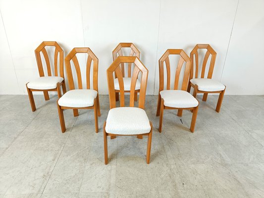 Brutalist Oak Dining Chairs, 1970s, Set of 6-IRH-1798767