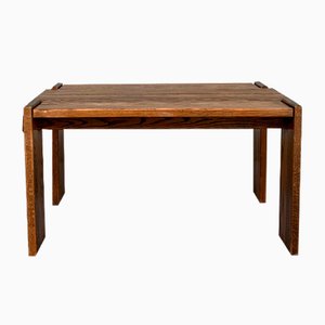 Brutalist Oak Mid-Century Belgium Dining Table-JRP-998249