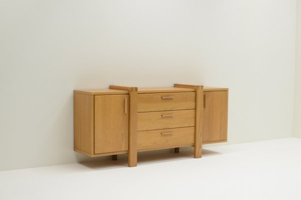 Brutalist Oak Sideboard, Belgium-MLD-2018198