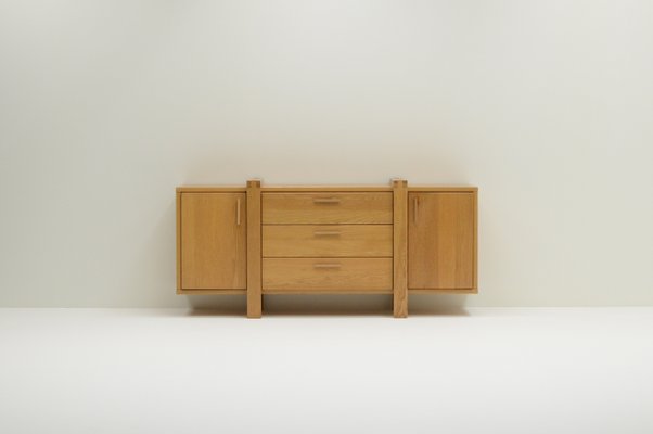 Brutalist Oak Sideboard, Belgium-MLD-2018198