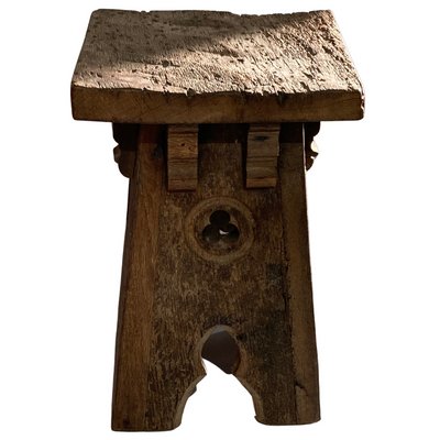 Brutalist Oak Stool-BHG-1162434