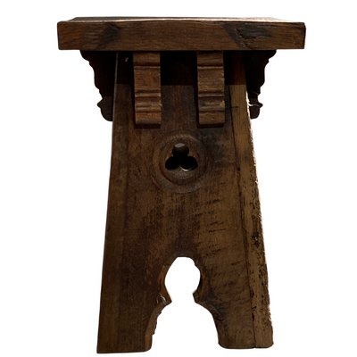 Brutalist Oak Stool-BHG-1162434