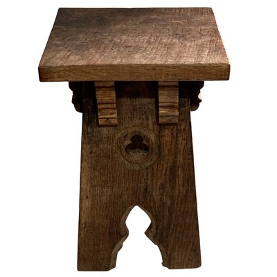 Brutalist Oak Stool-BHG-1162434