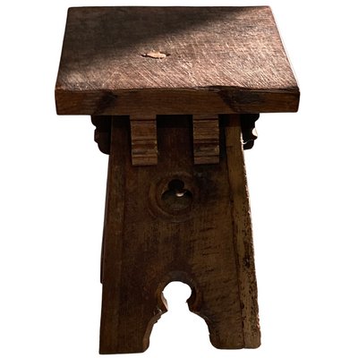 Brutalist Oak Stool-BHG-1162434