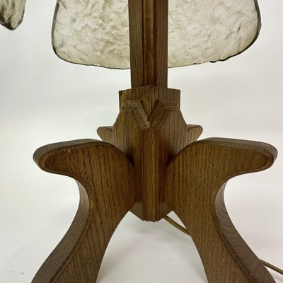 Brutalist Oak Table Lamp, 1970s-BGP-1721190