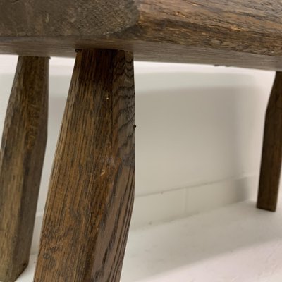 Brutalist Oak Wood Nesting Tables, 1970s, Set of 3-BGP-1082046