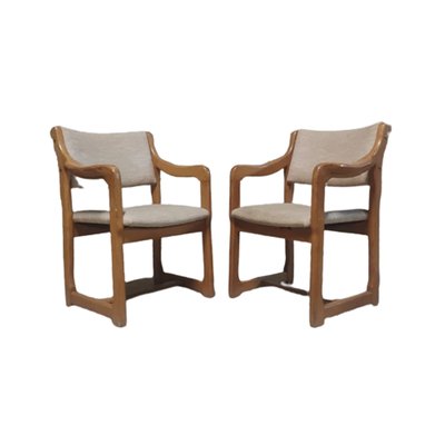 Brutalist Pine Chairs, Set of 4-TCS-1702563