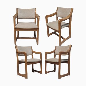 Brutalist Pine Chairs, Set of 4-TCS-1702563