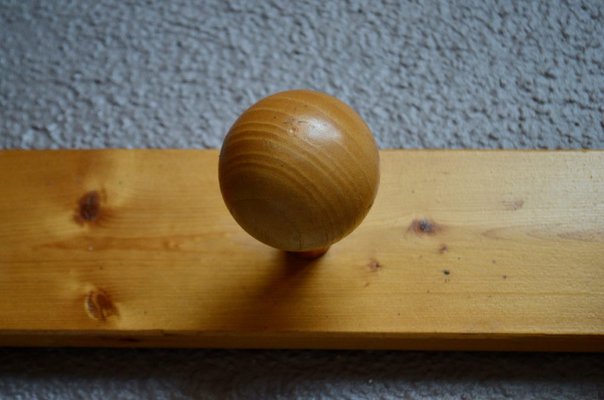 Brutalist Pine Coat Rack, 1970s-AIU-1776300