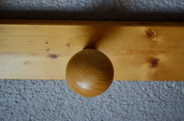 Brutalist Pine Coat Rack, 1970s-AIU-1776300