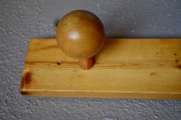 Brutalist Pine Coat Rack, 1970s-AIU-1776300