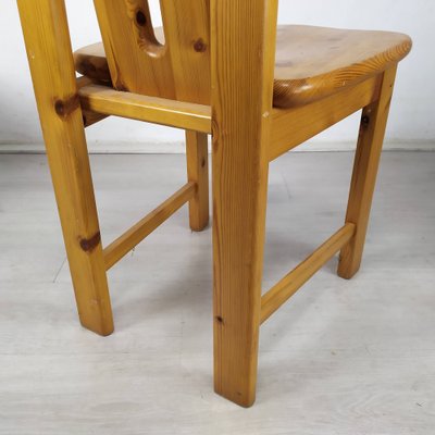 Brutalist Pine Dining Chairs, Set of 4-EAD-1288861