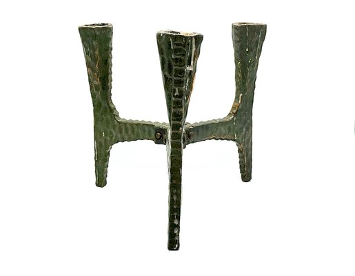 Brutalist Polish Copper Candleholder, 1970s-ZCY-1737226