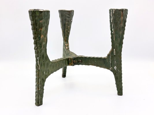 Brutalist Polish Copper Candleholder, 1970s-ZCY-1737226