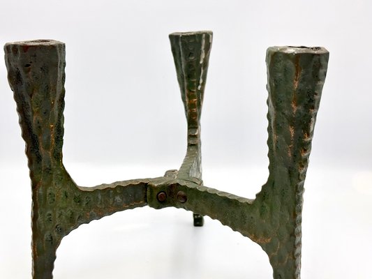 Brutalist Polish Copper Candleholder, 1970s-ZCY-1737226