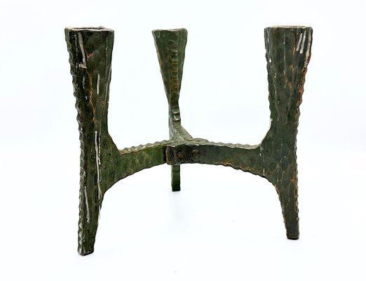 Brutalist Polish Copper Candleholder, 1970s-ZCY-1737226