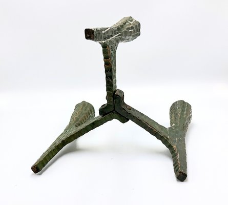 Brutalist Polish Copper Candleholder, 1970s-ZCY-1737226