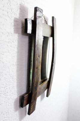 Brutalist Popular Mirror, France, 1930s-BQF-1802229