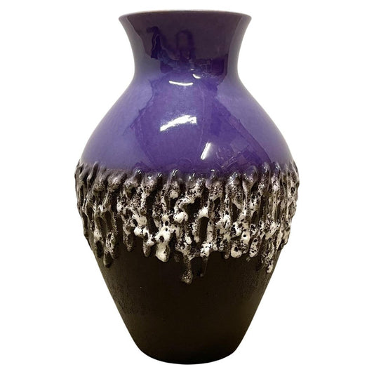 Brutalist Purple Fat Lava Ceramic Vase from Carstens Tönnieshof, Germany, 1970s