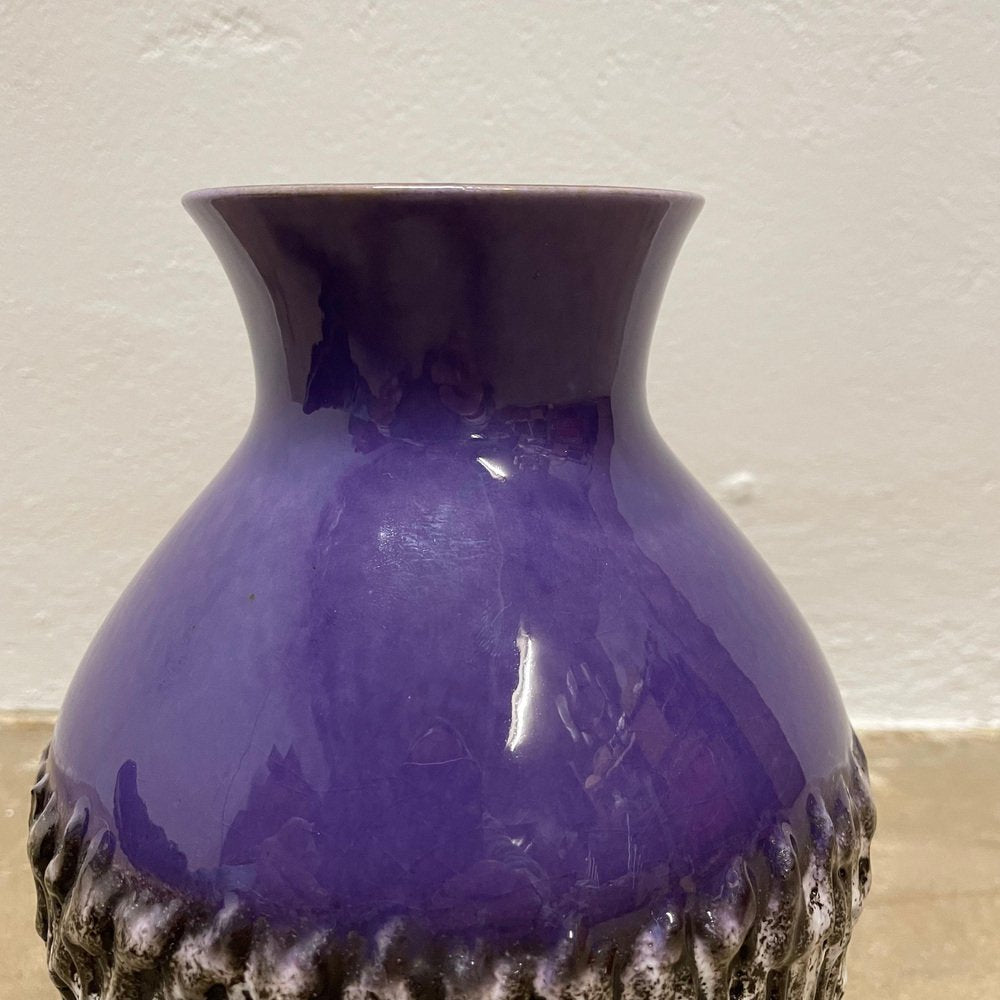 Brutalist Purple Fat Lava Ceramic Vase from Carstens Tönnieshof, Germany, 1970s