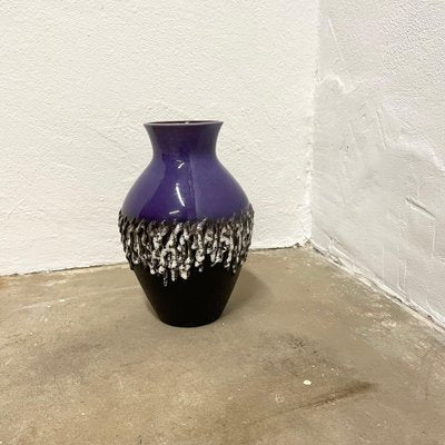 Brutalist Purple Fat Lava Ceramic Vase from Carstens Tönnieshof, Germany, 1970s