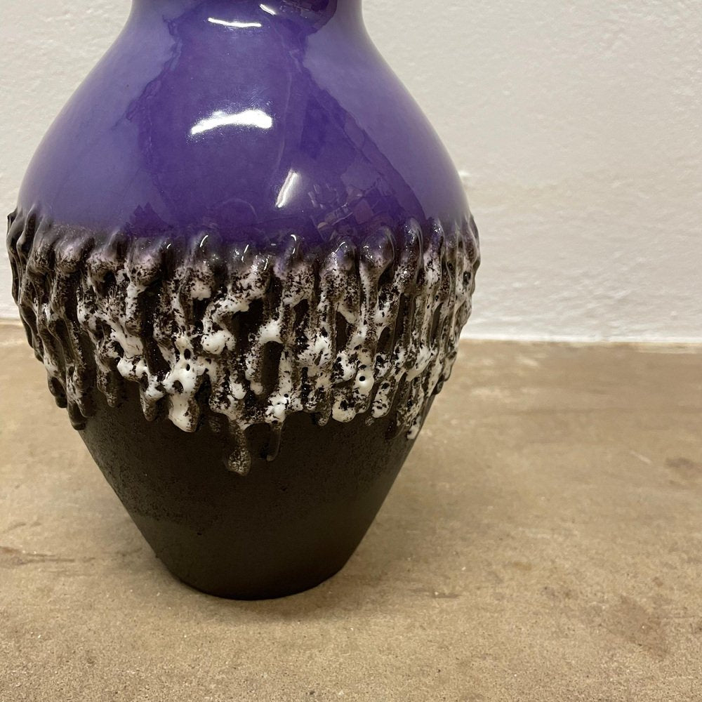 Brutalist Purple Fat Lava Ceramic Vase from Carstens Tönnieshof, Germany, 1970s