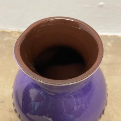 Brutalist Purple Fat Lava Ceramic Vase from Carstens Tönnieshof, Germany, 1970s-QZ-1796115