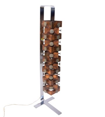 Brutalist Raindrops Floor Lamp, 1980s-TJQ-590986