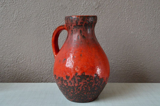 Brutalist Red Lava Vase from Carstens Tönnieshof, 1960s