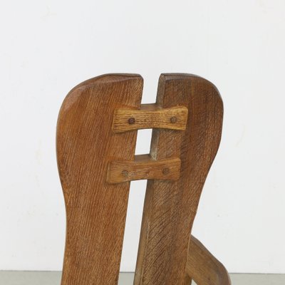 Brutalist Rocking Chair in Oak attributed to De Puydt, 1970s-RZV-1725147