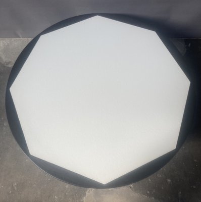 Brutalist Round Coffee Table in Wengé and Formica, 1970s-QVY-1807201