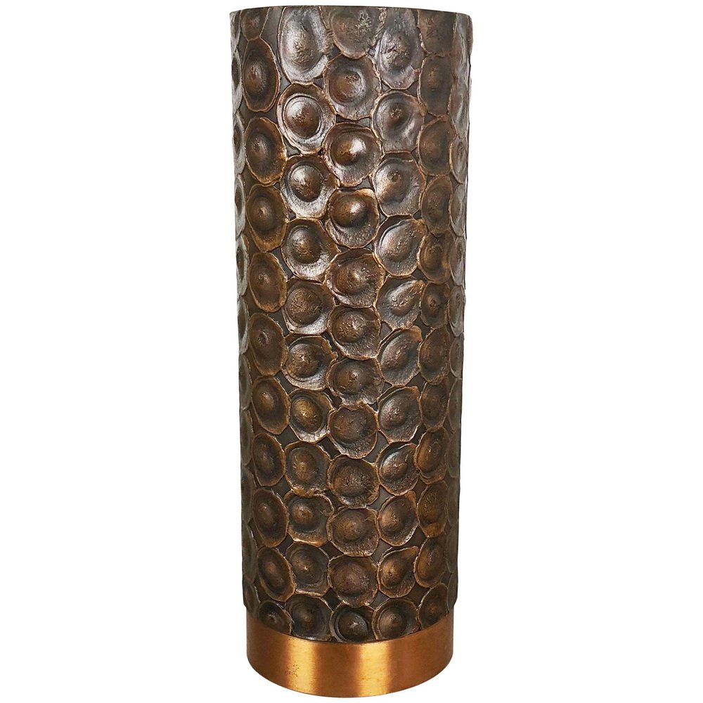 Brutalist Sculptural Copper Vase in the Style of Auböck, Austria, 1950s