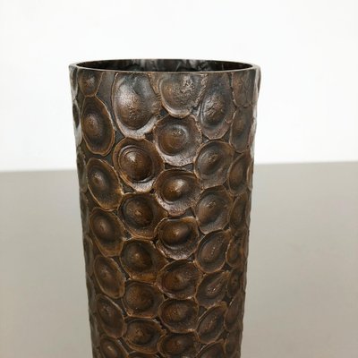 Brutalist Sculptural Copper Vase in the Style of Auböck, Austria, 1950s-QZ-1053043