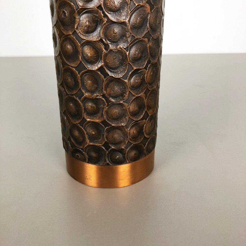 Brutalist Sculptural Copper Vase in the Style of Auböck, Austria, 1950s