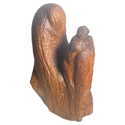 Brutalist Sculpture in Wood, France, 1950s-UR-1780807