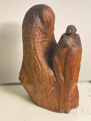 Brutalist Sculpture in Wood, France, 1950s-UR-1780807