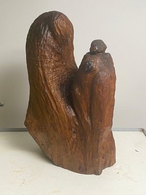 Brutalist Sculpture in Wood, France, 1950s-UR-1780807