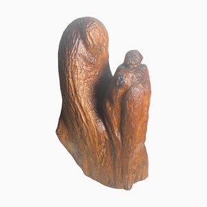 Brutalist Sculpture in Wood, France, 1950s-UR-1780807