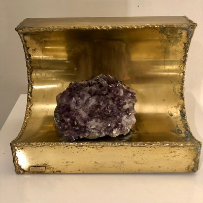 Brutalist Sculpture with Amethyst, 1980-ZD-1154783