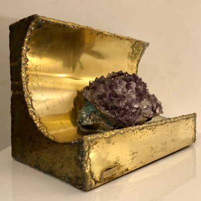 Brutalist Sculpture with Amethyst, 1980-ZD-1154783