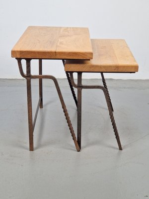 Brutalist Side Table Nesting Tables, 1970s, Set of 2-AXJ-1724725