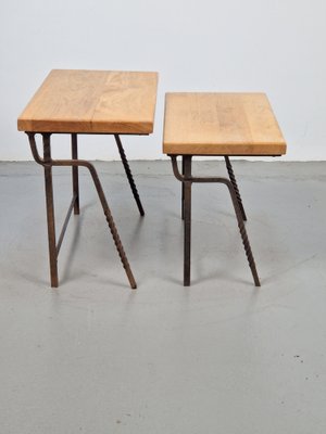 Brutalist Side Table Nesting Tables, 1970s, Set of 2-AXJ-1724725