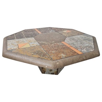 Brutalist Slate Coffee Table, 1970s-IRH-1264900