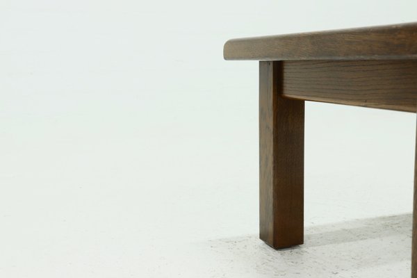 Brutalist Solid Oak Coffee Table, 1970s-VV-1295032