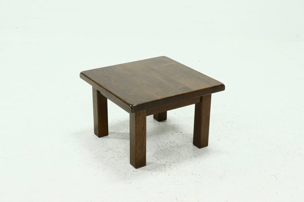 Brutalist Solid Oak Coffee Table, 1970s-VV-1295032