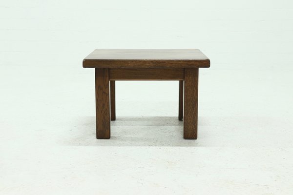 Brutalist Solid Oak Coffee Table, 1970s-VV-1295032