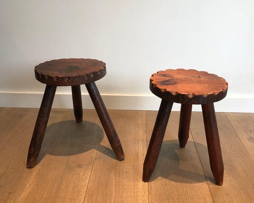 Brutalist Stools, 1950s, Set of 2-BA-1594596