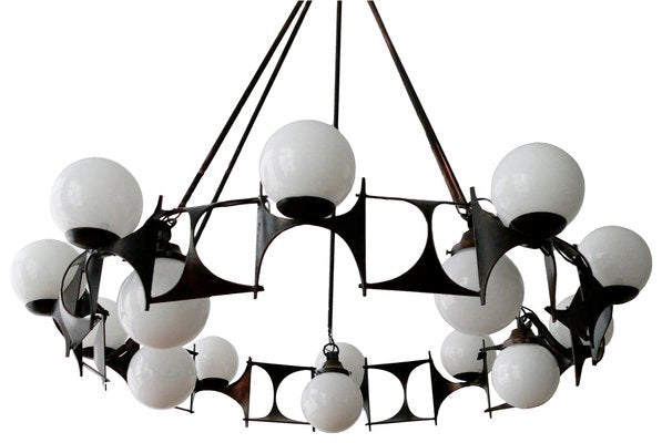 Brutalist Style Chandelier, 1950s-AHH-1793730