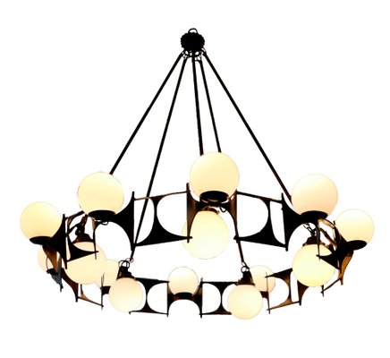 Brutalist Style Chandelier, 1950s-AHH-1793730